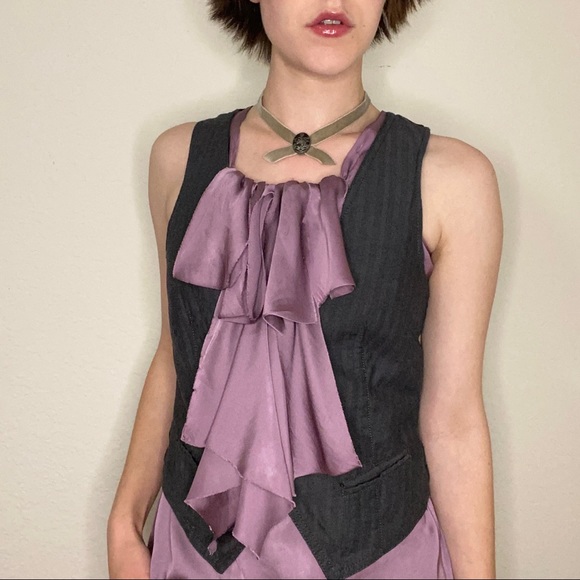Purple Silky Ruffle Top - Picture 2 of 2